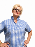 Classic Upcycled men's short sleeved gingham blending Southern Charm, thrifted nostalgia, and elevated everyday style.