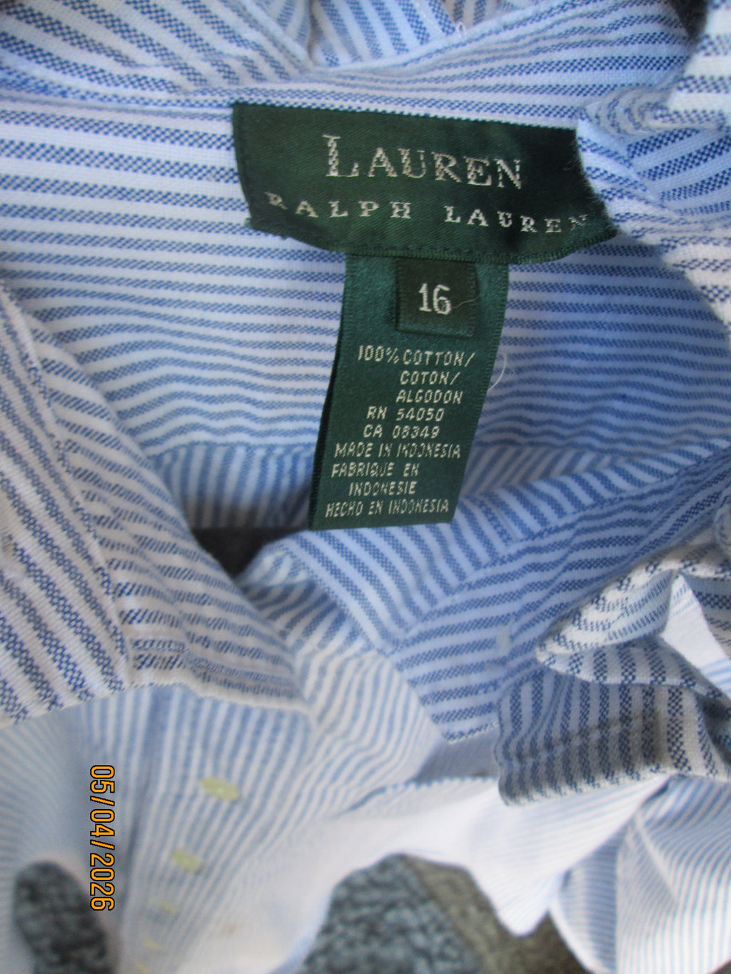 Ruffled Collar Button-Down Blouse — One of a Kind