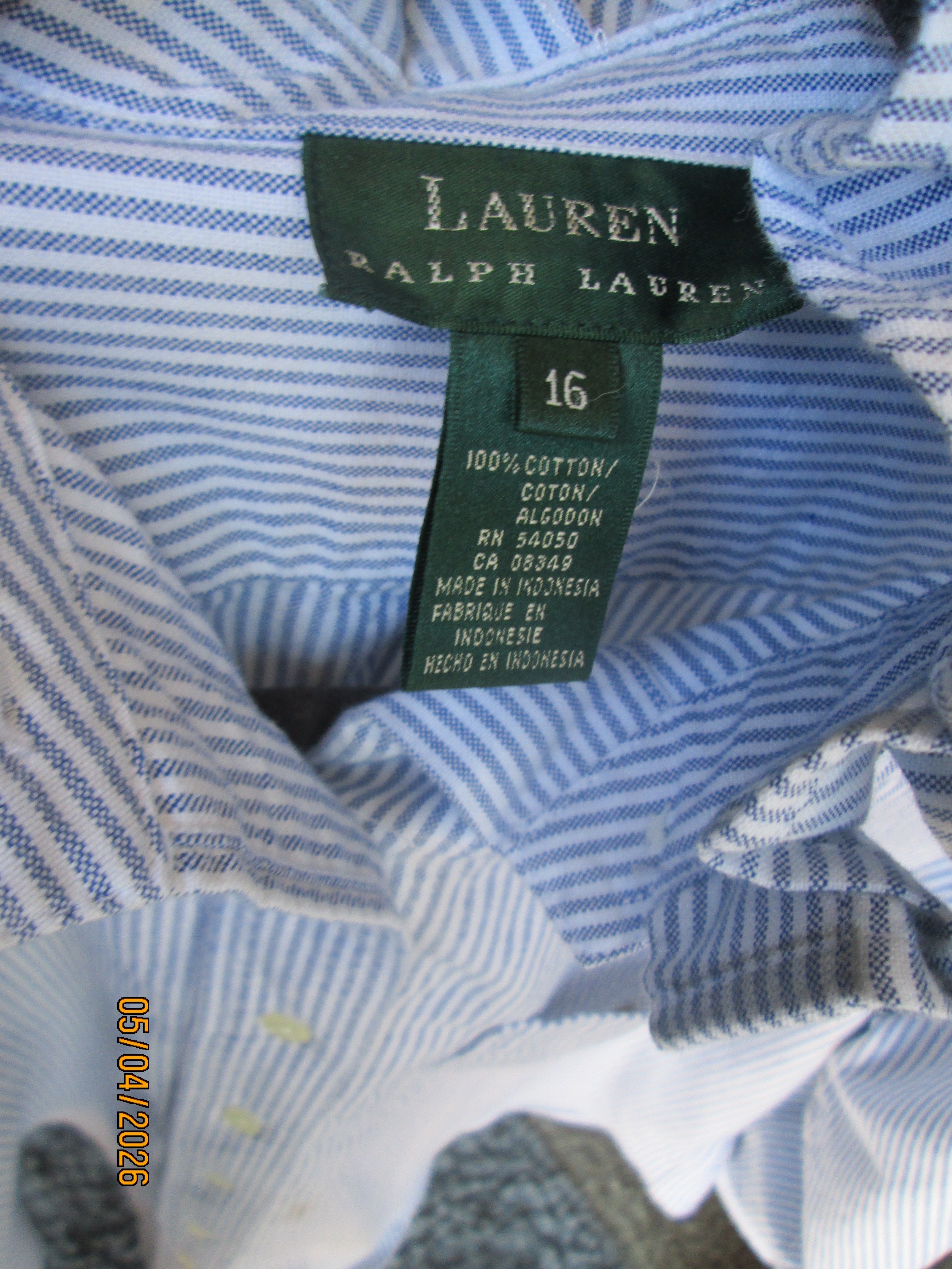 Ruffled Collar Button-Down Blouse — One of a Kind