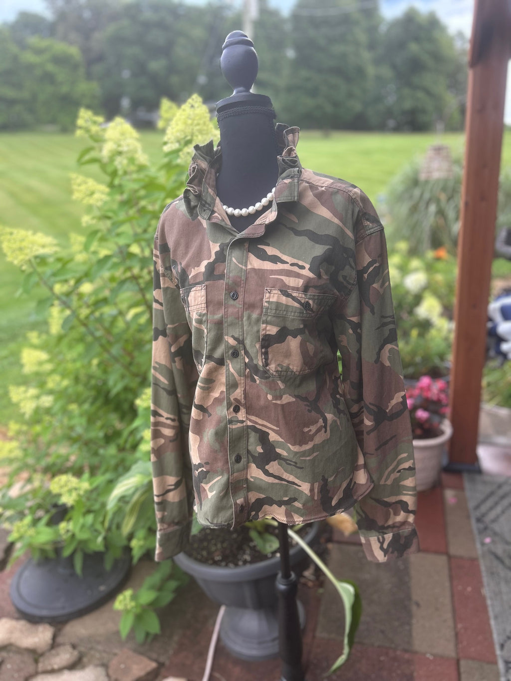 Not your hubby's camo. Camo meets ruffles, how sexy!
