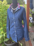 Women's ruffled collar denim ready for America's 250th