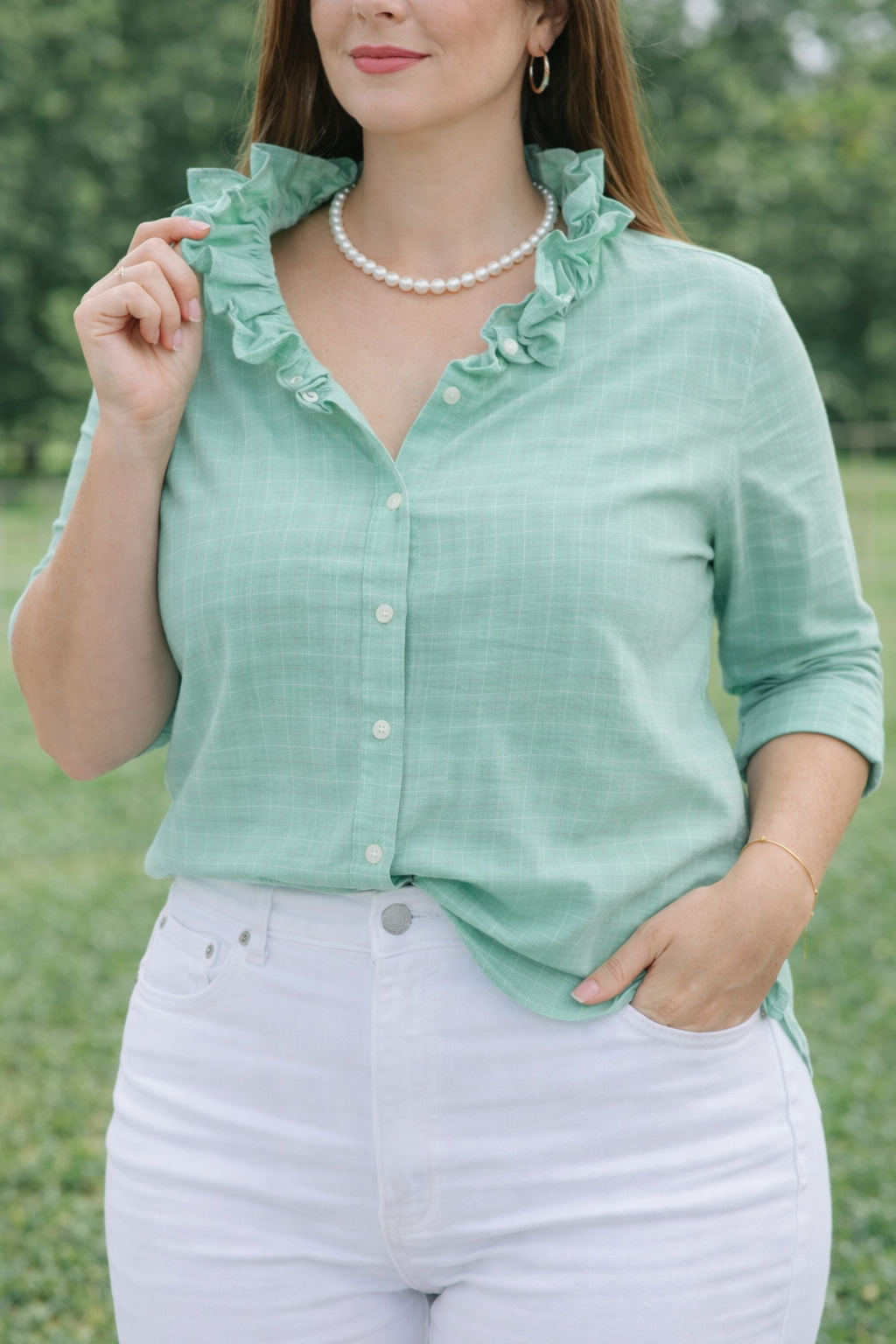 Upcycled Men's Long Sleeve Button Down